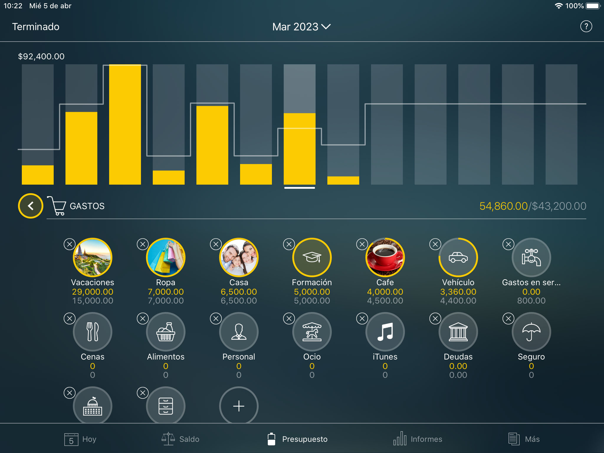 Money Tracker - La creación de un Presupuesto - iPad