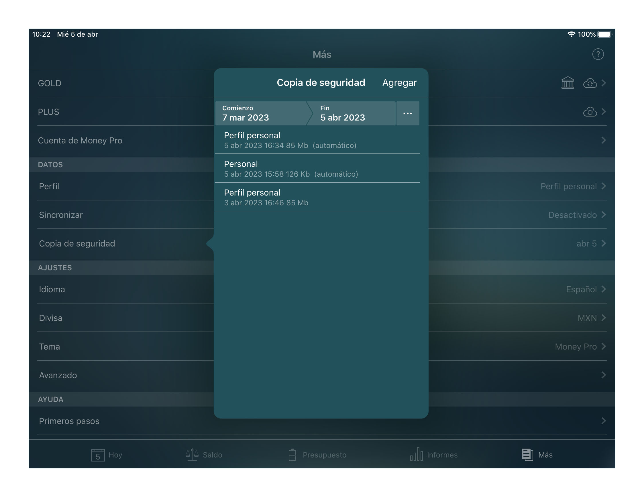 Money Tracker - Backup - iPad