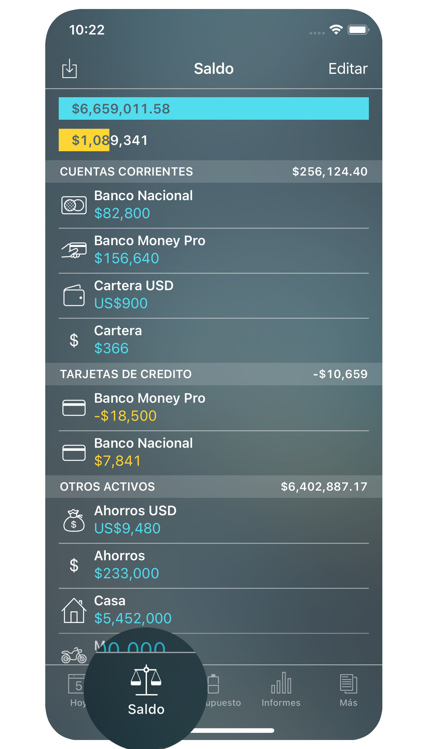 Money Tracker - Cuentas (Saldo) - iPhone