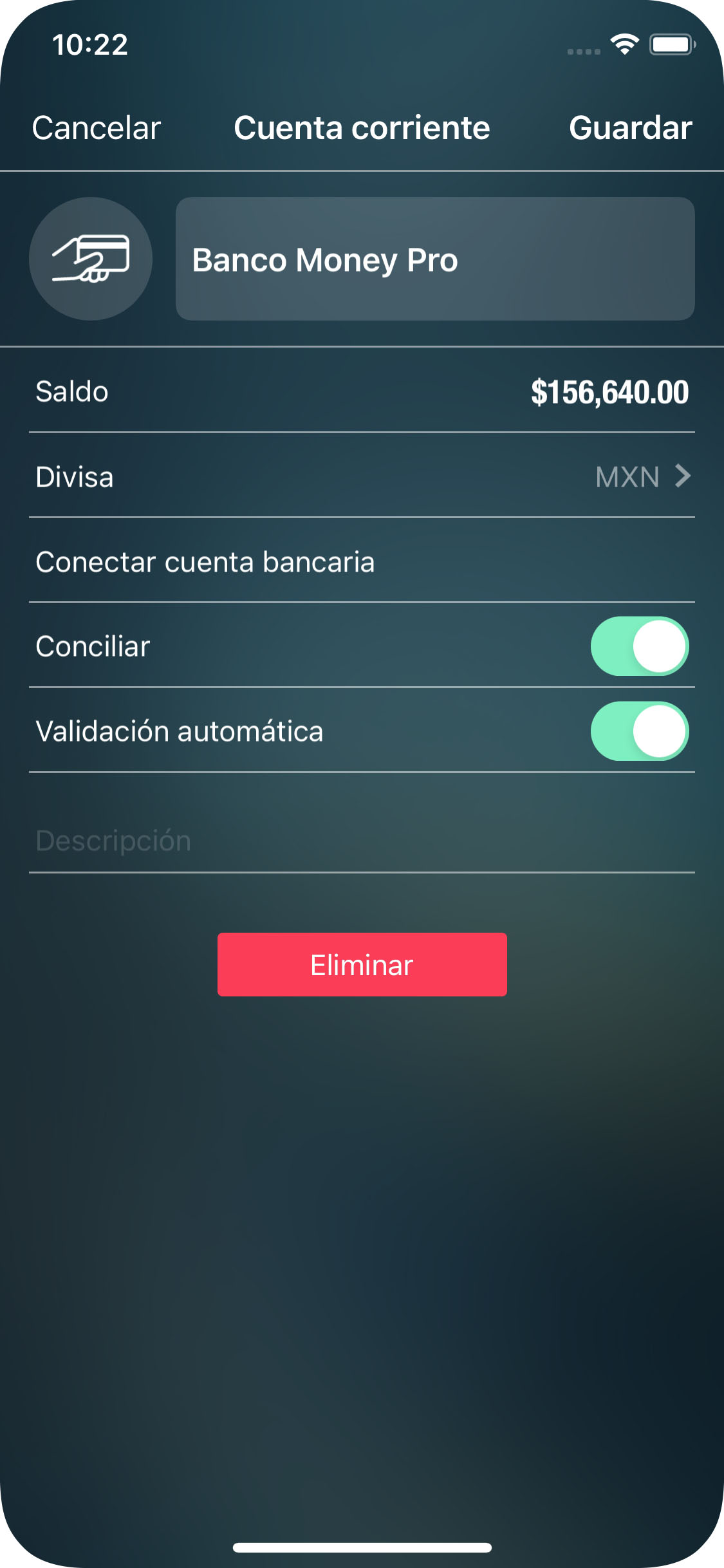 Money Tracker - Cuentas (Saldo) - Datos - iPhone