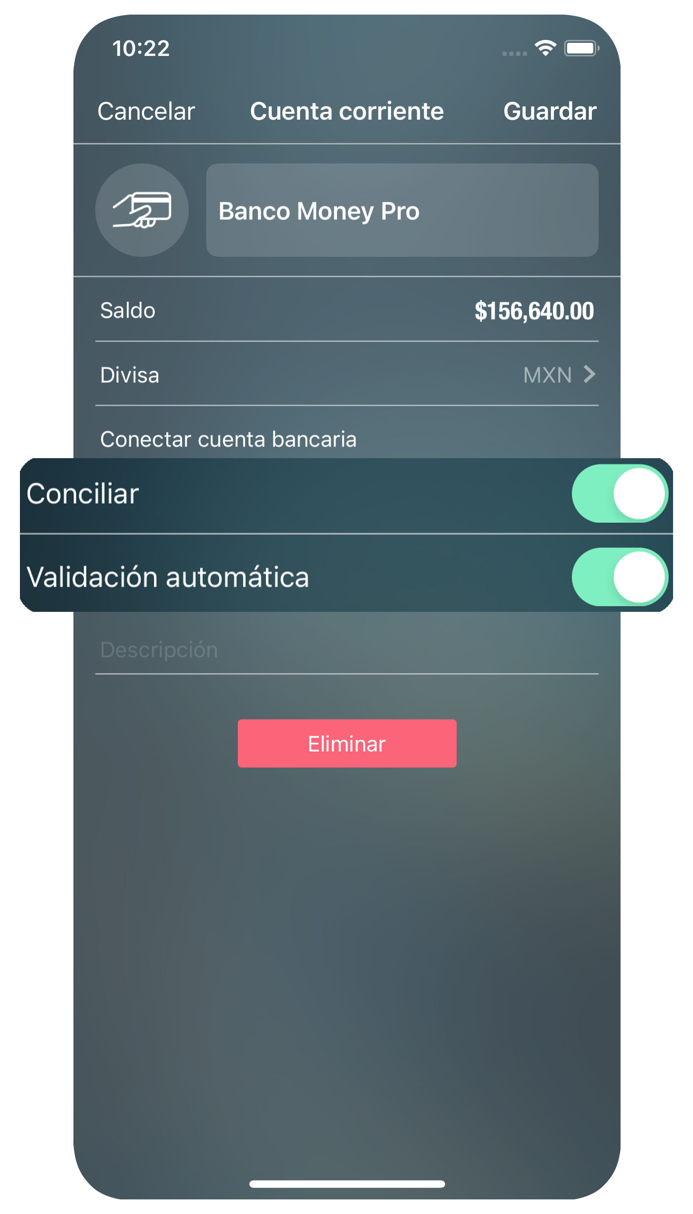 Money Tracker - Reconciliación de las cuentas - iPhone
