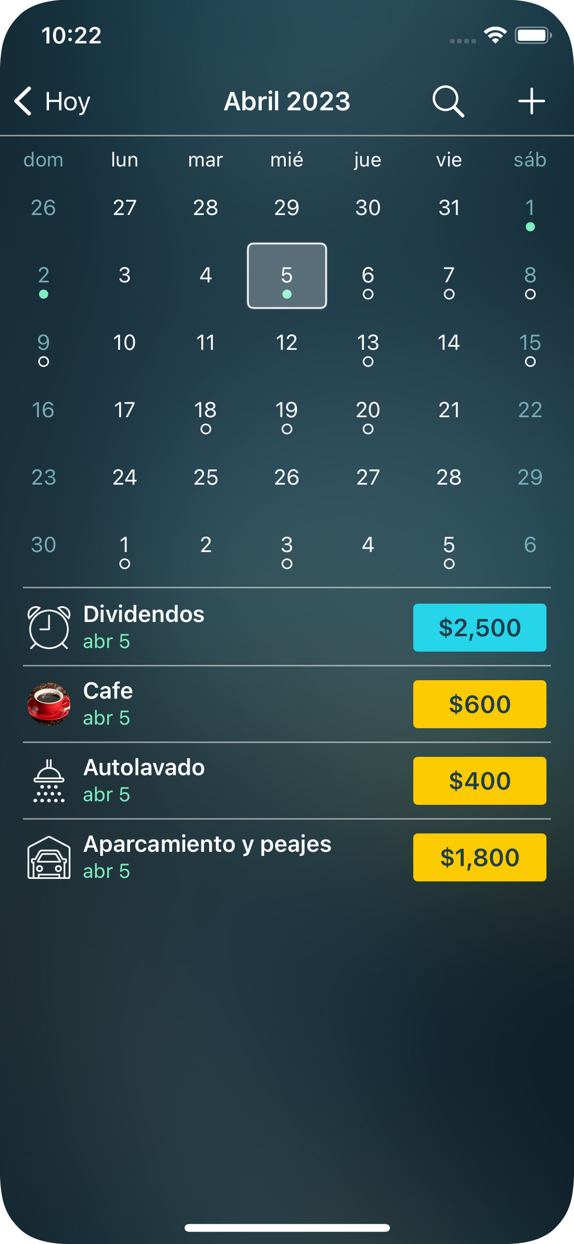 Money Tracker - Transacciones - iPhone