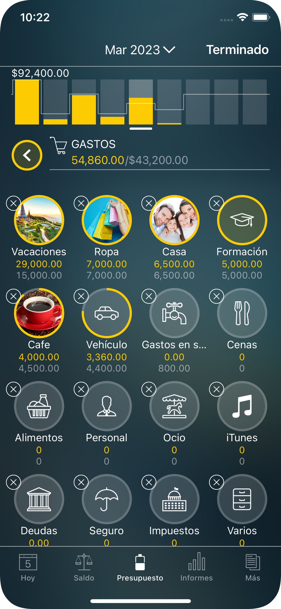 Money Tracker - La creación de un Presupuesto - iPhone