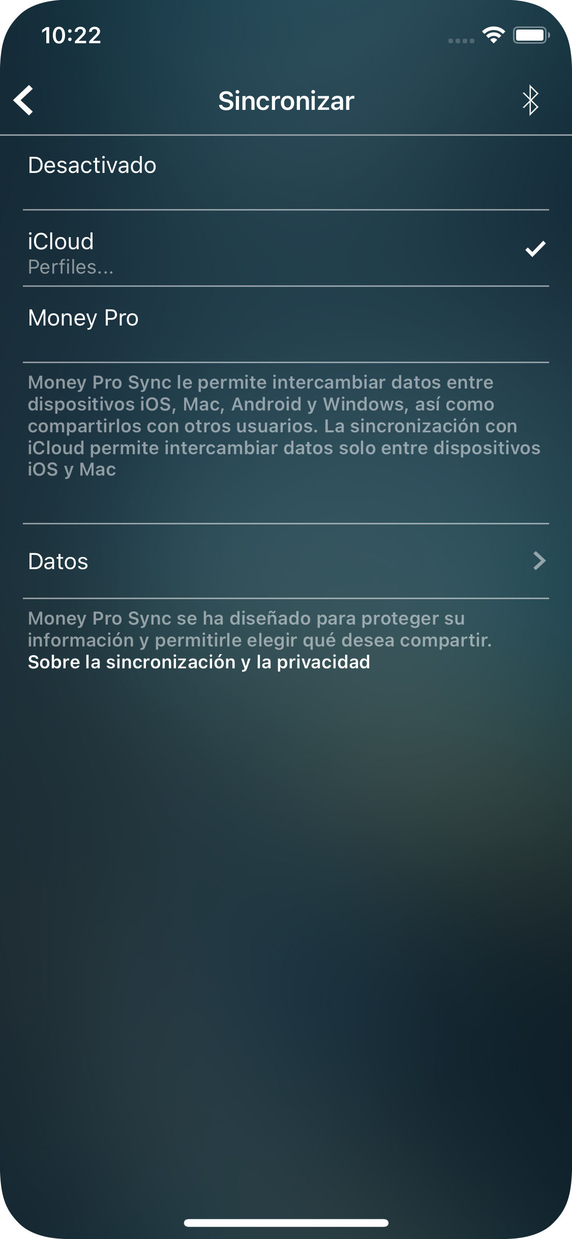 Money Tracker - Sincronizar con iCloud (iOS, Mac) - iPhone
