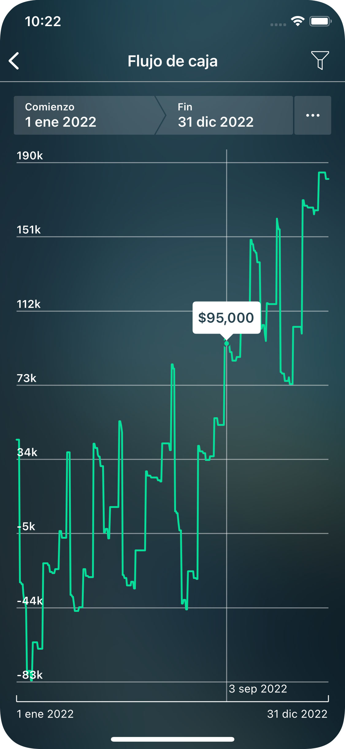 Money Tracker - Informe de Cash flow (Flujo de caja) - iPhone