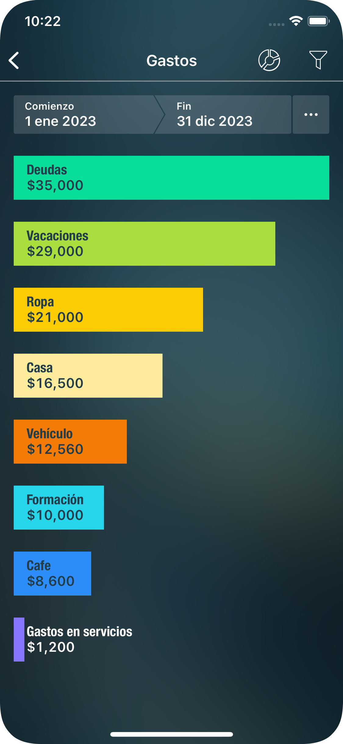 Money Tracker - Informe de Ingresos / Gastos - iPhone