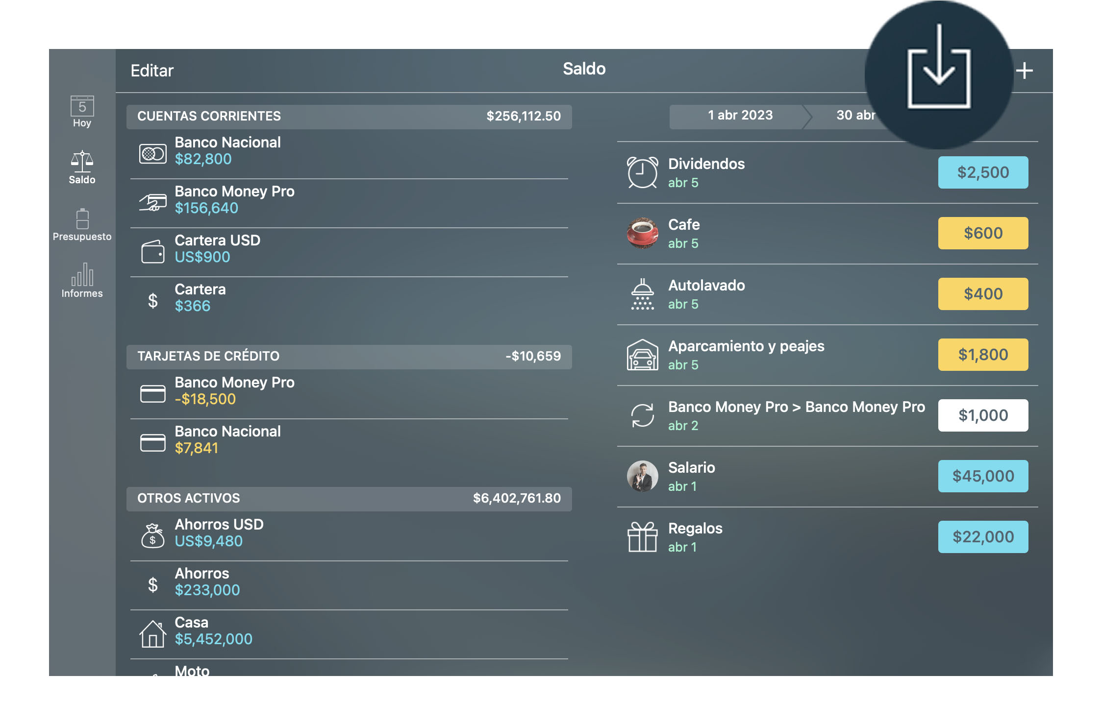 Money Tracker - Importar OFX y CSV - Mac
