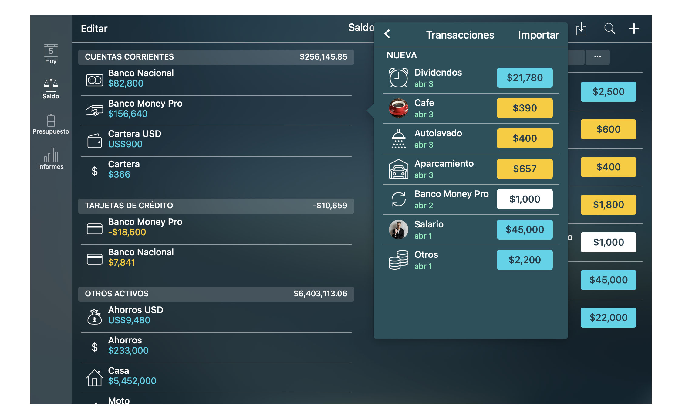 Money Tracker - Importar OFX y CSV - Mac
