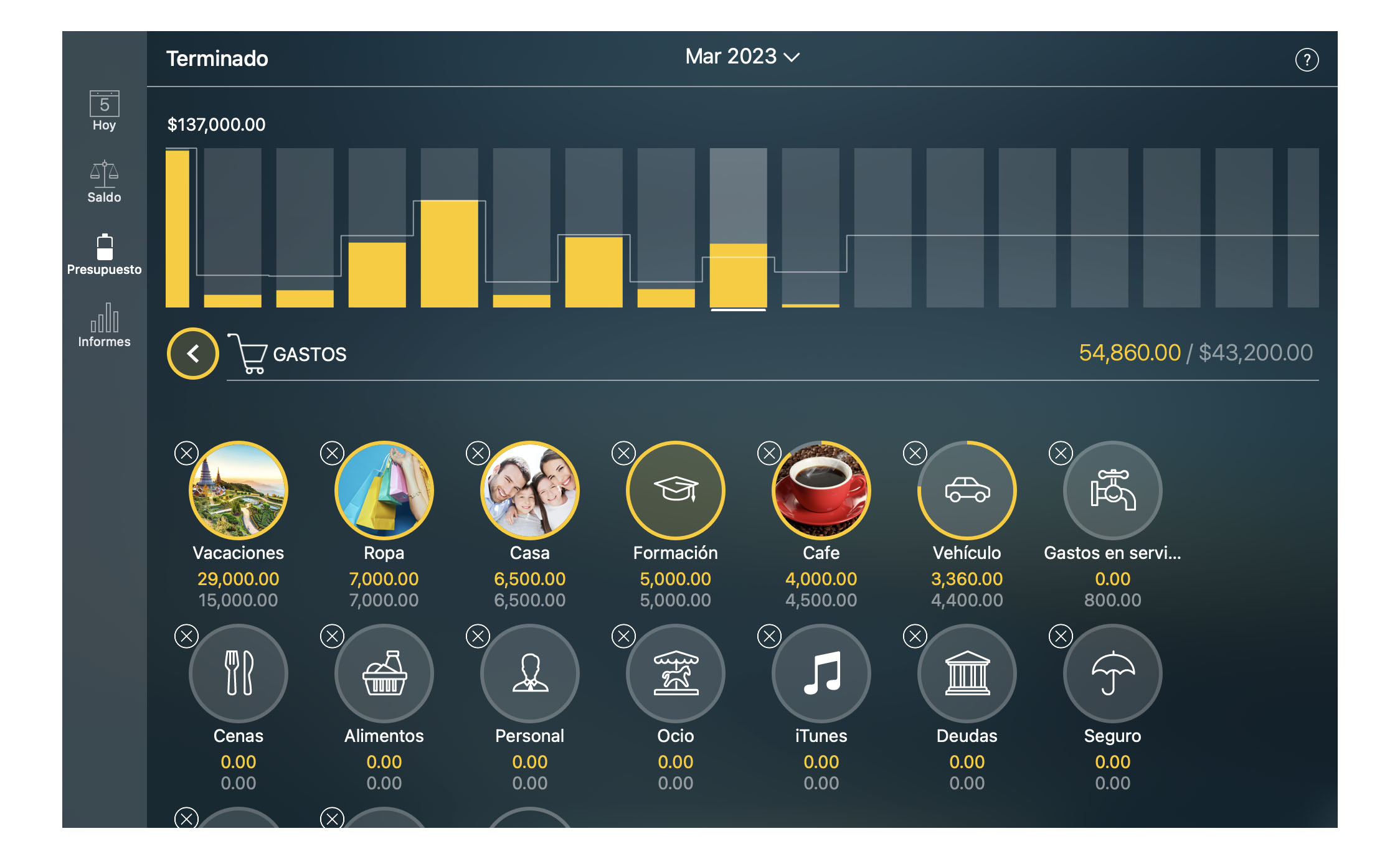 Money Tracker - La creación de un Presupuesto - Mac
