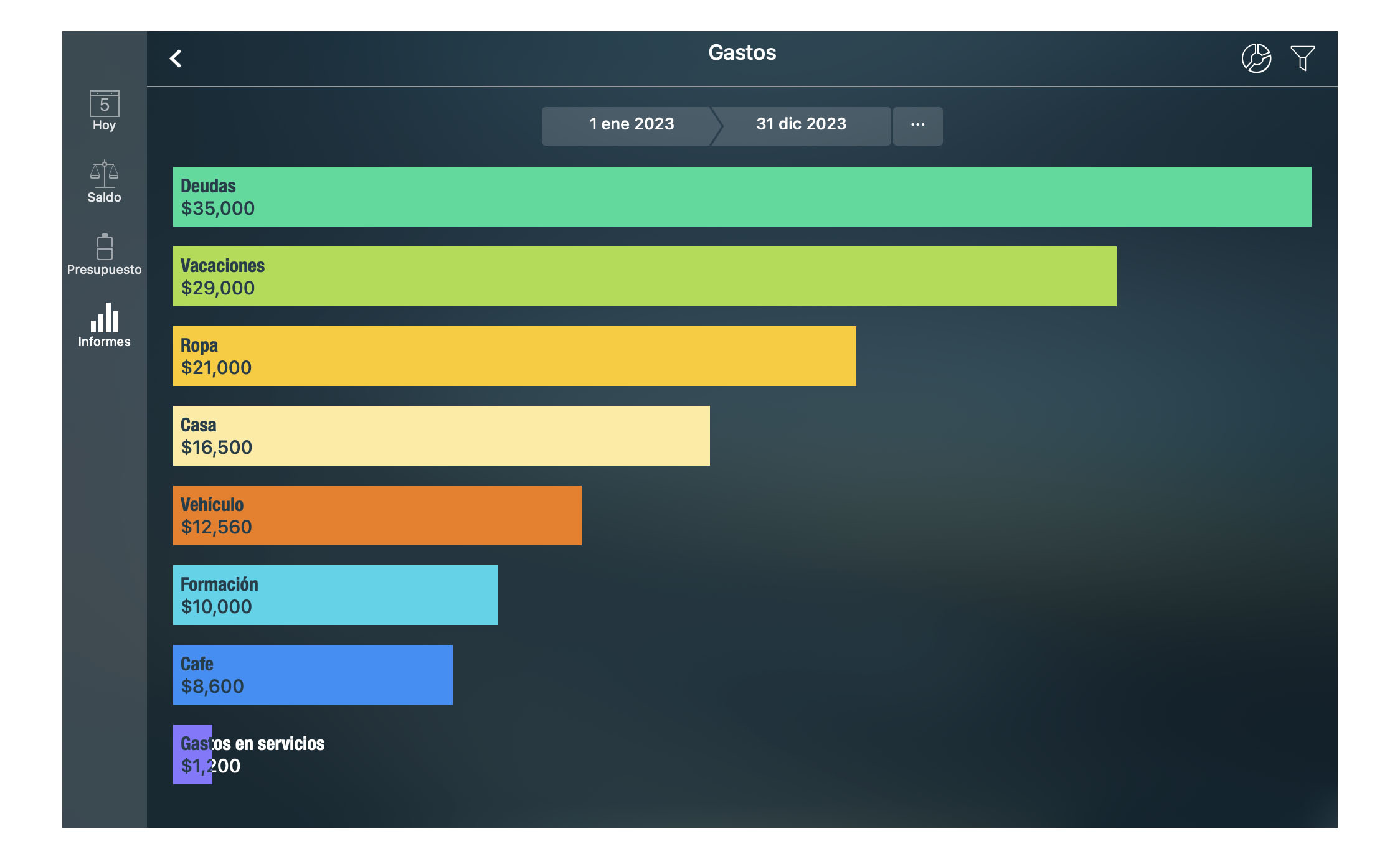 Money Tracker - Informe de Ingresos / Gastos - Mac