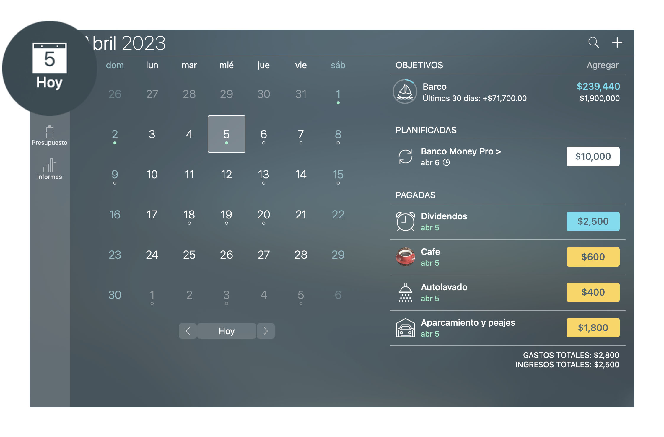 Money Tracker - Transacciones - Mac