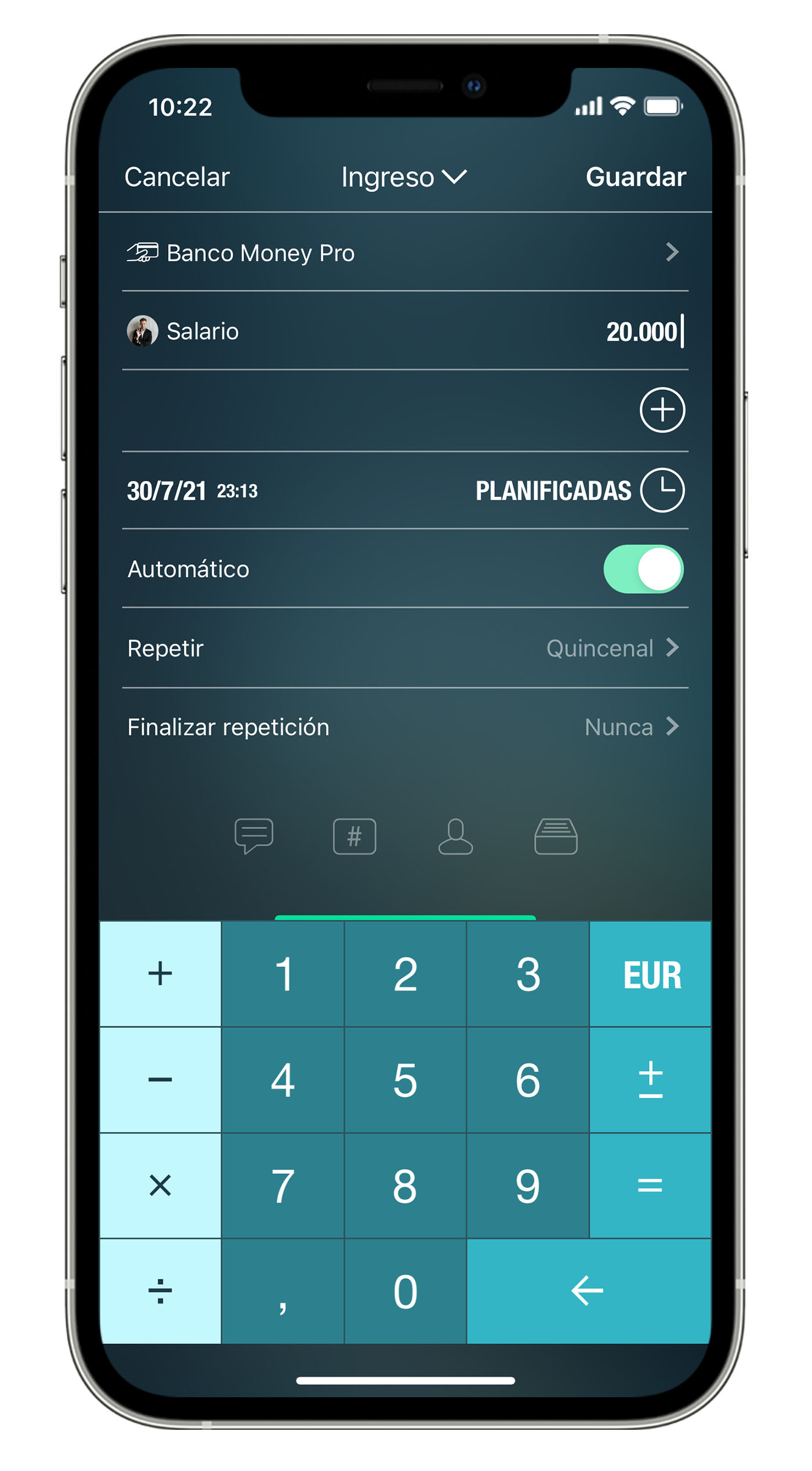 Money Tracker - División de transacciones, Calculador y conversor de divisas, Buscar