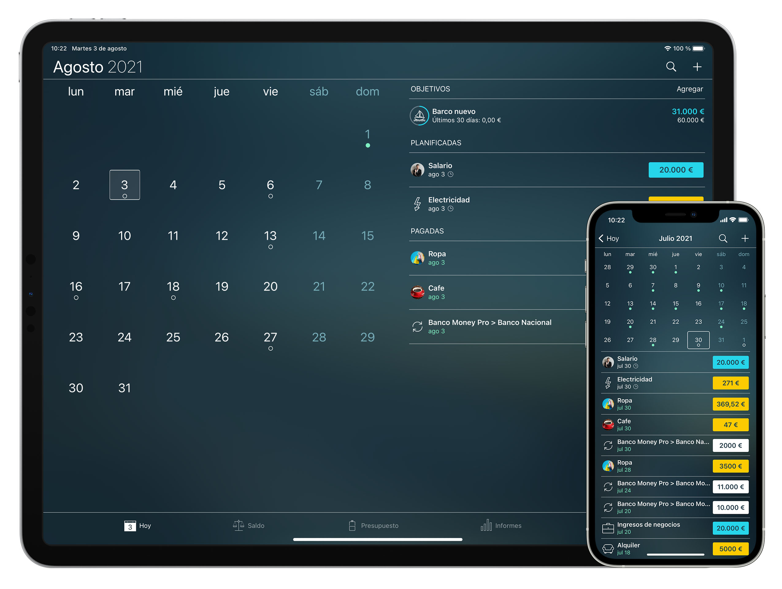 Money Tracker - Calendario