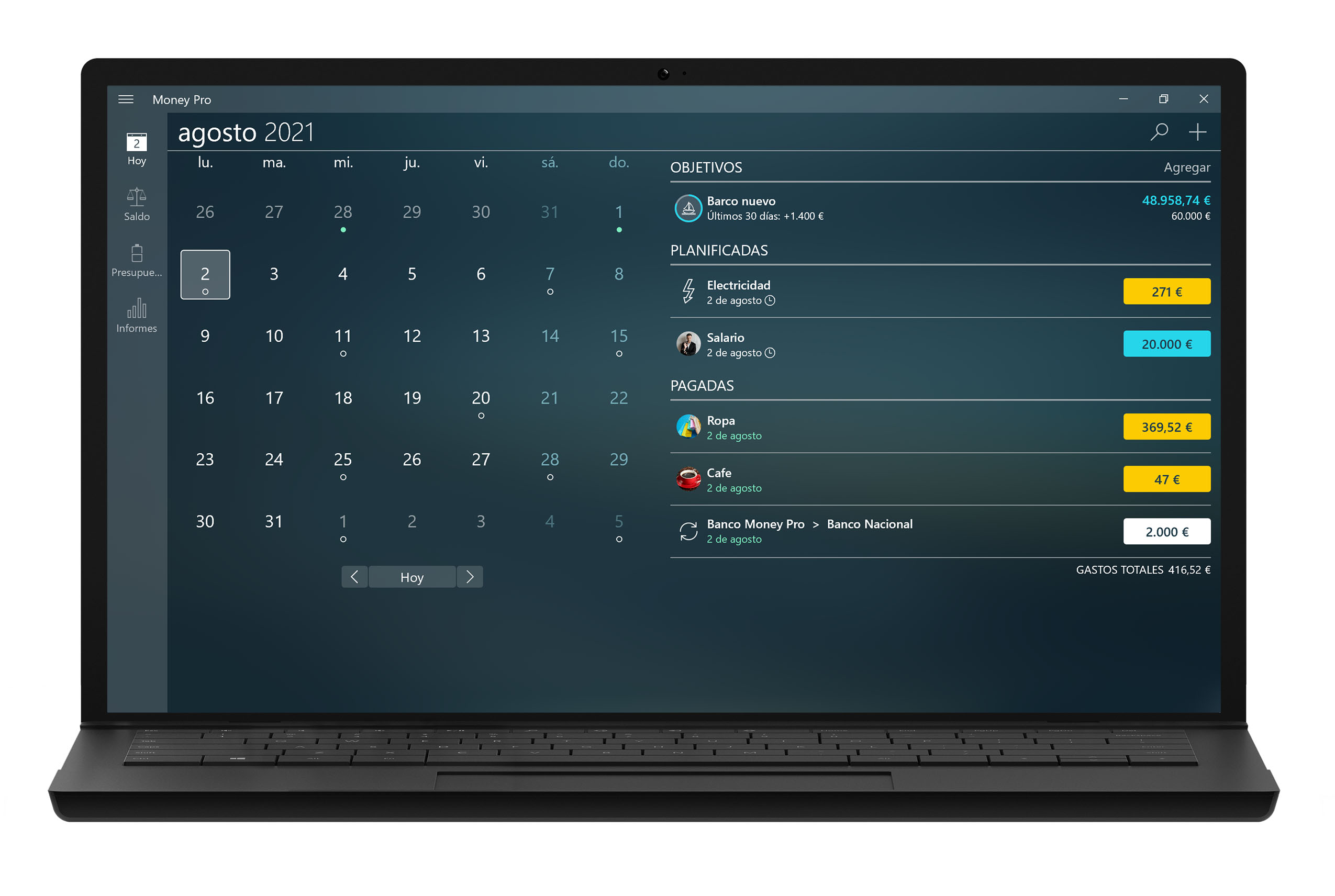 Money Tracker - Calendario - Mac