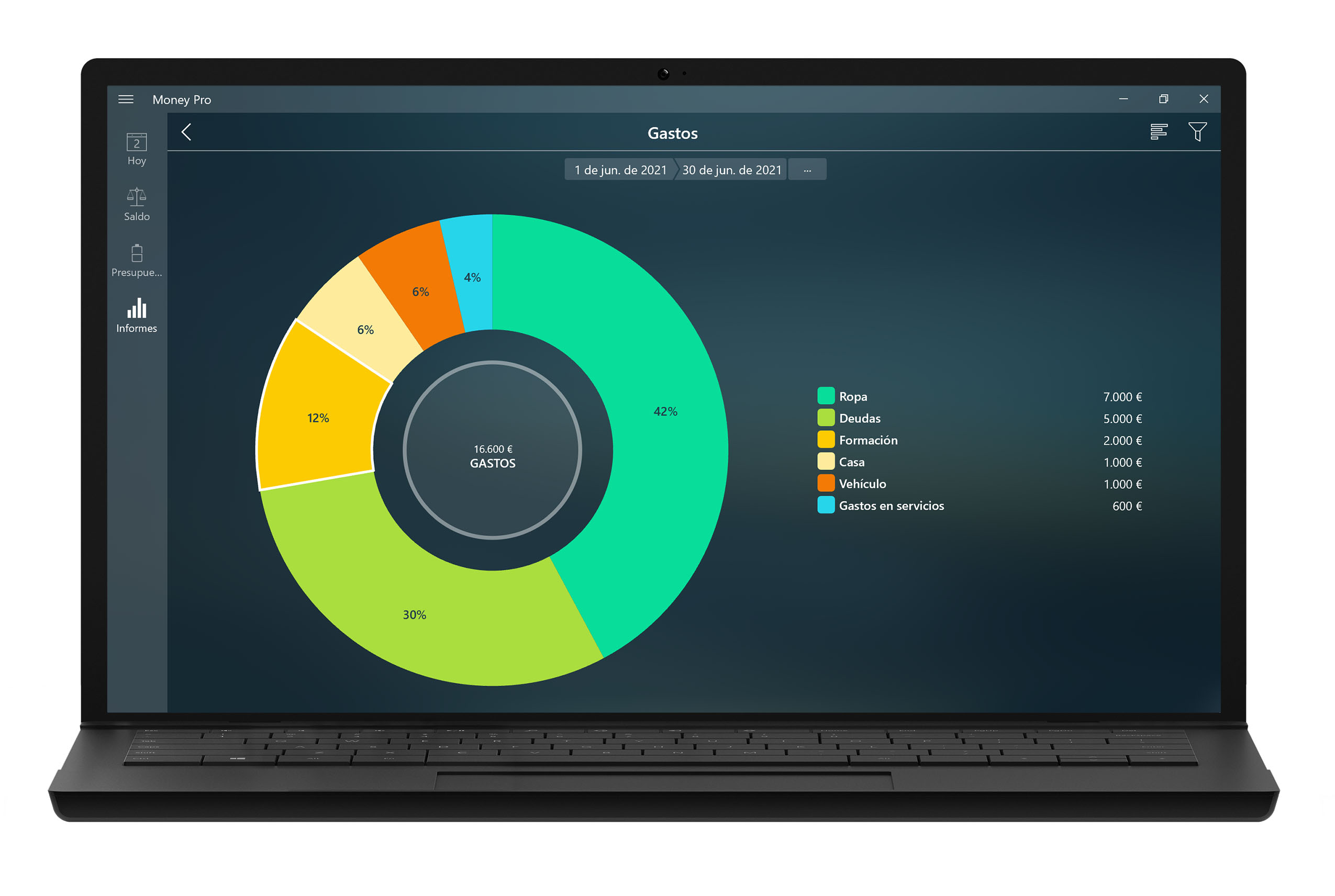 Money Tracker - Informes detallados